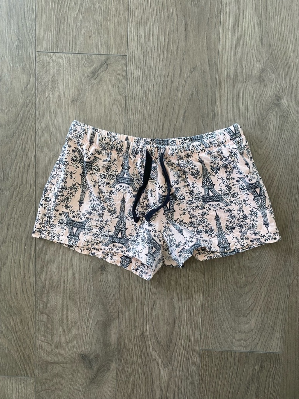 Pink & black Paris lounge sleep shorts